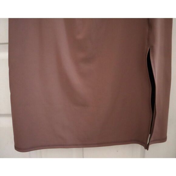 Isabel Maternity by Ingrid & Isabel Women's Sz M Taupe Slit Active Midi Dress - Picture 8 of 16